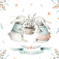 Ostern - Zwei Hasen