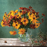 Blumen und Schmetterling