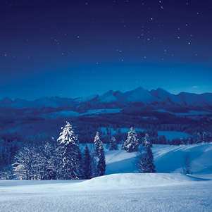 winterliche Sternennacht 