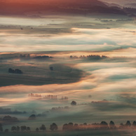 Tafelberge im Nebel