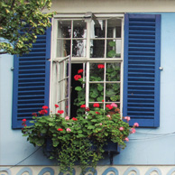 Blaue Fensterläden - Anna Markiewicz
