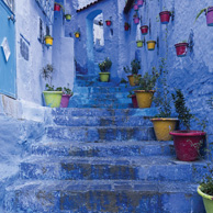 Blaue Treppe