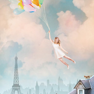Flug über Paris