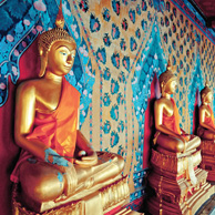 Goldene Statue des Buddha