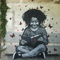 Straßenkunst Mädchen