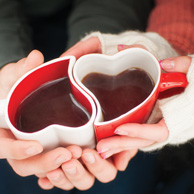 Tassen zum Valentinstag