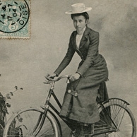Retro- Fahrradfahrer