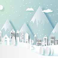 Ausschnitt mit Winterlandschaft