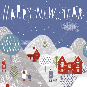 Frohes neues Jahr - Winterlandschaft