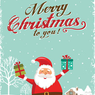Weihnachtsmann mit Geschenken