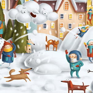 Schneeballschlacht